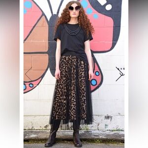 Ruby Rd. Animal Print Maxi Skirt